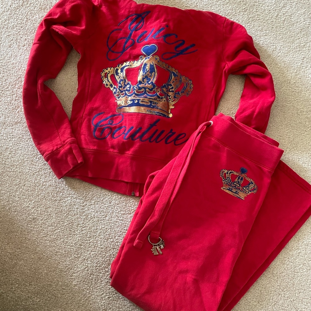 ADORABLE CHERRY RED JUICY TRACKSUIT